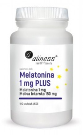 Melatonina 1 mg PLUS x 100 tabletek Vege 
