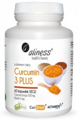 Curcumin 3 PLUS Curcuma longa 500 mg Piperin 5 mg 60 kapsułek